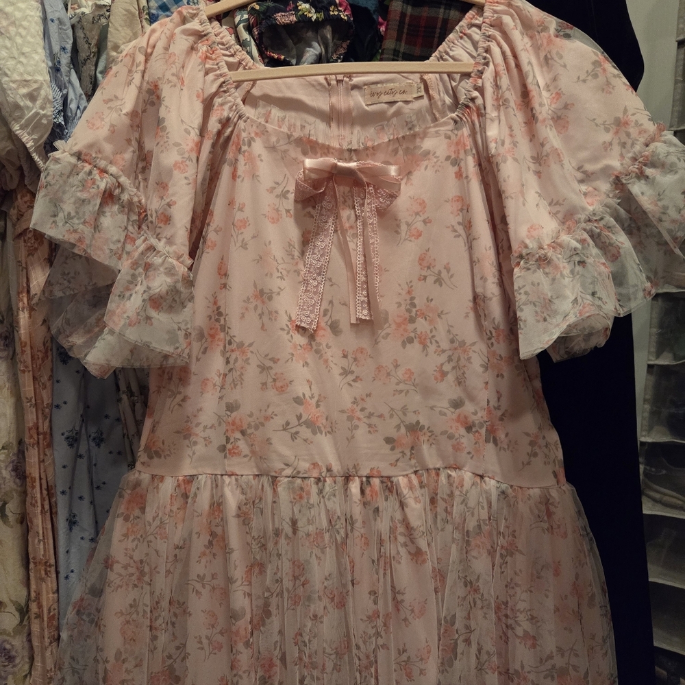 Ivy City Co First Love Dress Mini Pink Floral 2X - Picture 4 of 8